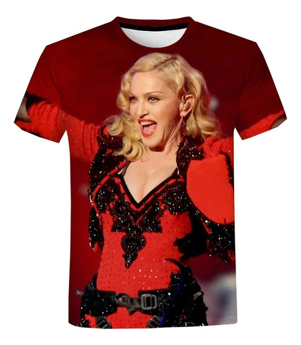 Madonna Imprime Camiseta Casual Neutral En 3d