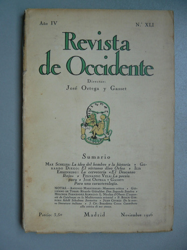 Revista De Occidente Año Iv - Nº Xli - José Ortega Y Gasest