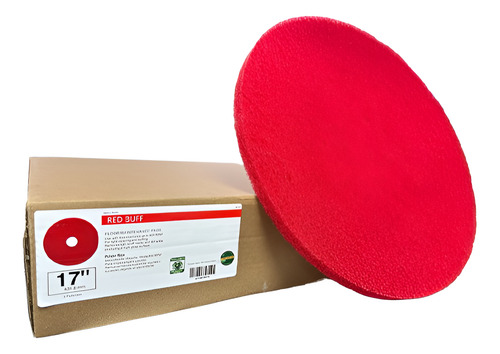Disco Pad Rojo Para Abrillantadora De Pisos 17 Caja 5 Und