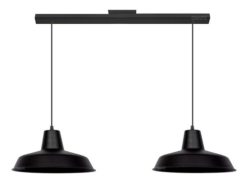 Lampara Colgante De Techo Doble Industrial Base 60 Cm 