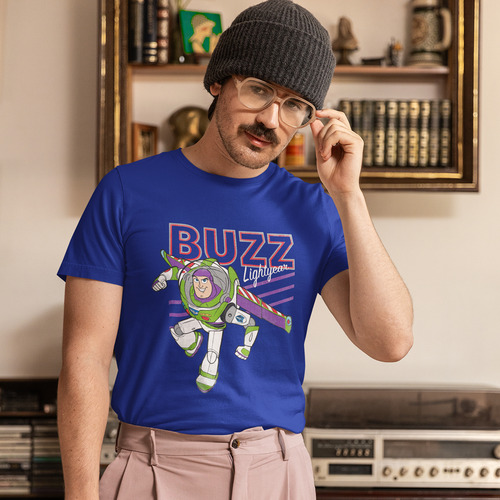 Disney Playera Oficial Toy Story 4 Buzz Lightyear Algodon