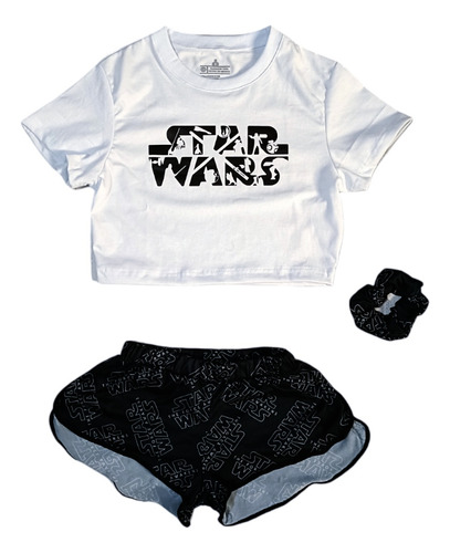 Pijama Short  Y Crop Top Mujer Star