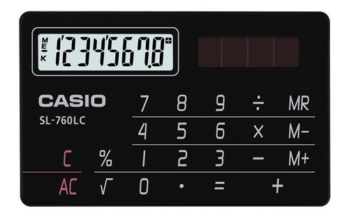 Calculadora Tarjeta Casio Sl-760lc Garantia Oficial 2 Años