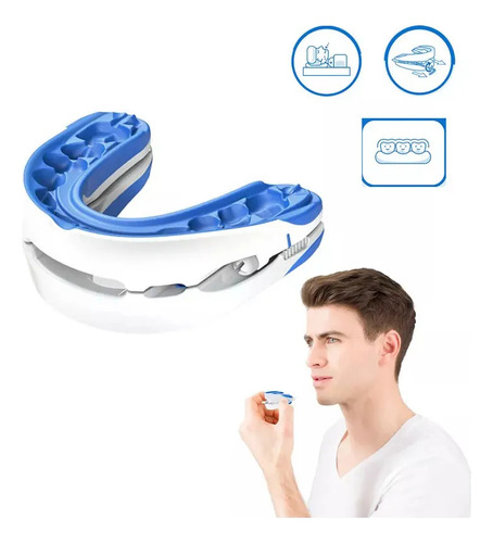 Protector Bucal Ajustable Con Dispositivo Antirronquidos.m