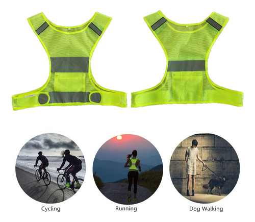 Chaleco Reflectante, Brazaletes, Equipo Para Correr, Malla U