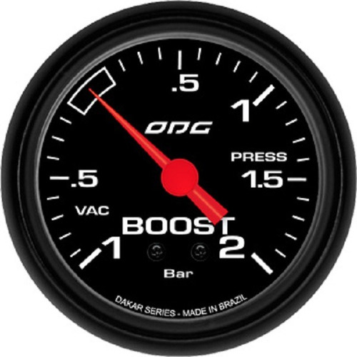 Manômetro Pressão Turbo 2kg Vácuo - 1kg Dakar 52mm Odg
