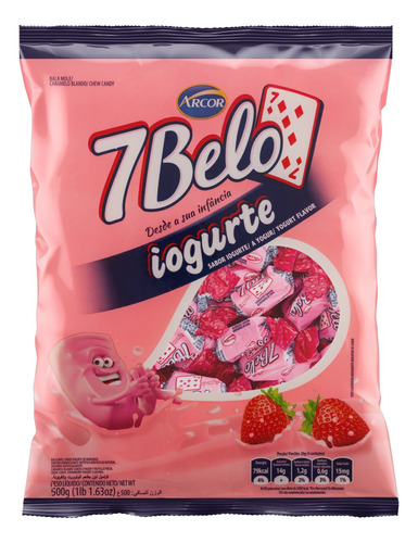 Bala Iogurte 7 Belo Pacote 500g