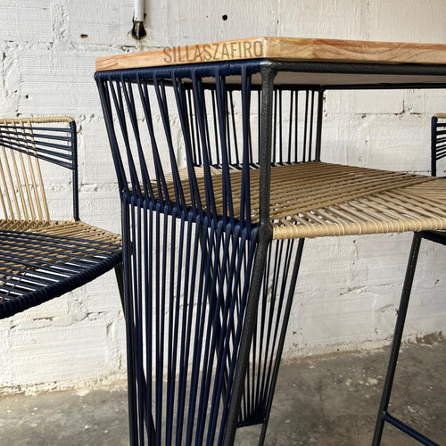 Juego Set Sillas Jardín Terraza Moderno Tejido Mimbre