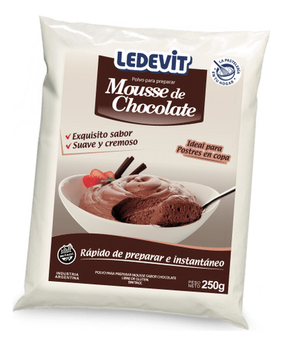 Polvo Para Preparar Mousse De Chocolate Ledevit X 250 G