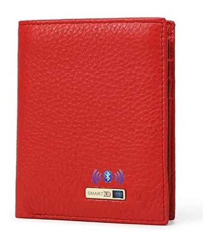 Cartera Inteligente Smart Lb Antipérdida Gps Vertical -rojo