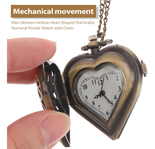 Reloj De Bolsillo Con Números De Esfera Hueca En Forma De Co