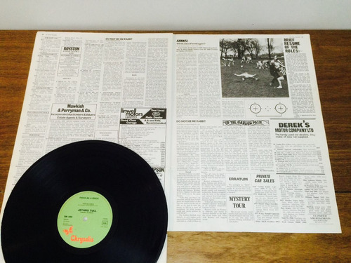Lp Jethro Tull - Thick As A Brick Import Capa Jornal 72 Raro (Usado)