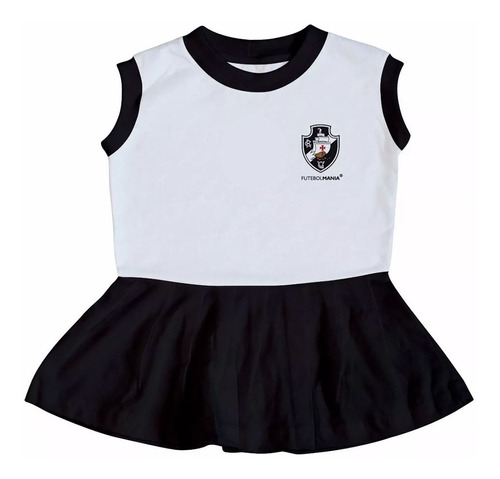 Vestido Infantil Vasco Da Gama Torcidababy Oficial Menina