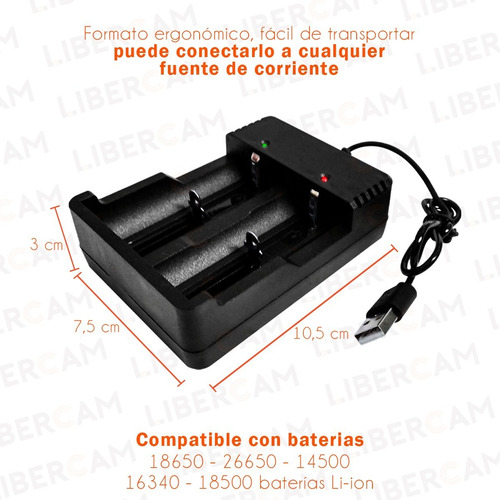 Cargador De Baterias 18650 Doble Pilas Aa Aaa 26650 10440 14