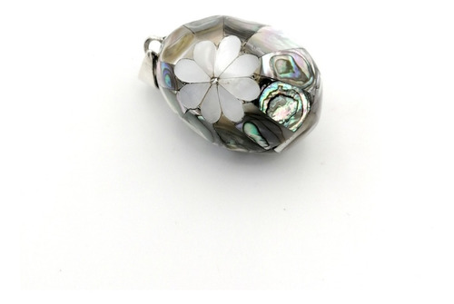 Imagen 2 de 3 de Dije Huevito Llamador De Ángeles Concha Natural Plata.925