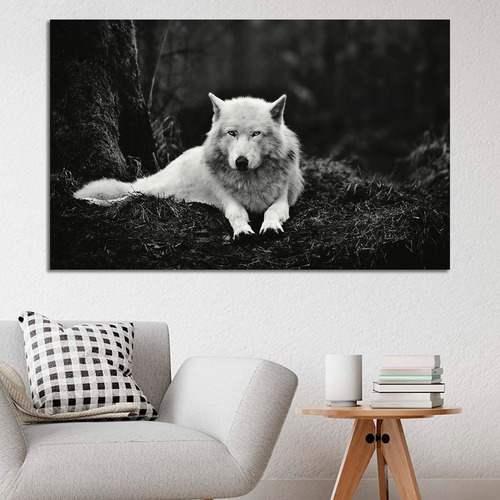 Cuadro Decorativo Animales Lobo (80x50 Cm)