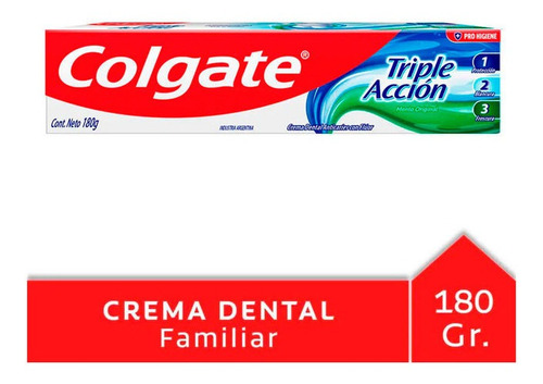 Crema Dental Colgate Triple Accion Triple Proteccion X 180gr