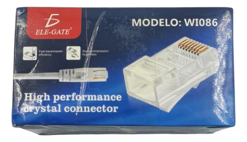 Caja De Conectores Rj45 Cat 6 Para Cable Red Alta Velocidad