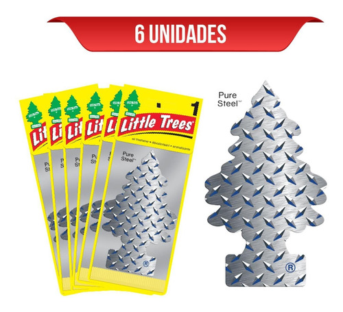 Ambientador Little Trees Steel X6 Und