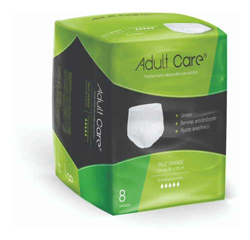 Adult Care Ropa Interior Descartable Grande X 32 Pañales