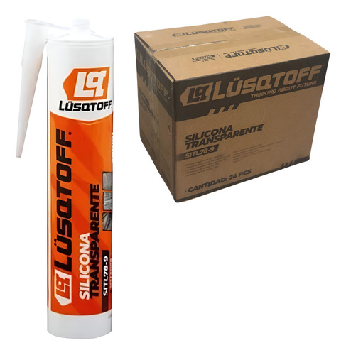 Sellador Silicona Cartucho Transparente Lusqtoff 280ml X 24u