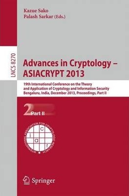 Libro Advances In Cryptology -- Asiacrypt 2013 : 19th Int...