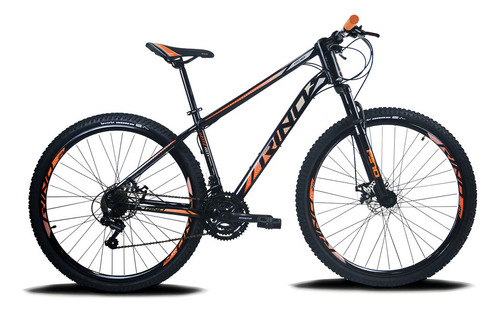 Bicicleta Aro 29 Rino Fitz Roy - 24v - Cambios Shimnao Cor Preto/laranja Tamanho Do Quadro 19