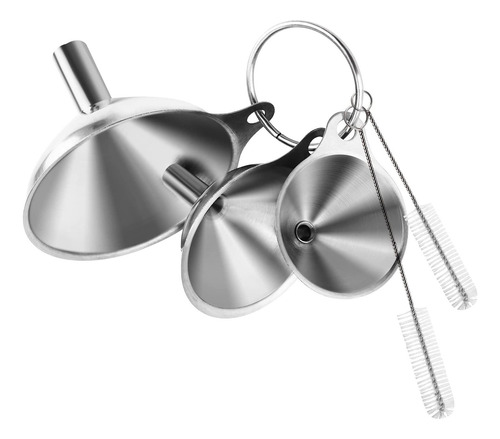 6 Pcs Mini Funnels De Acero Inoxidable Para Uso De La Gran Y