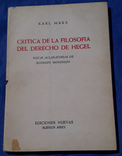 Crítica De La Filosofía Del Derecho De Hegel - Karl Marx