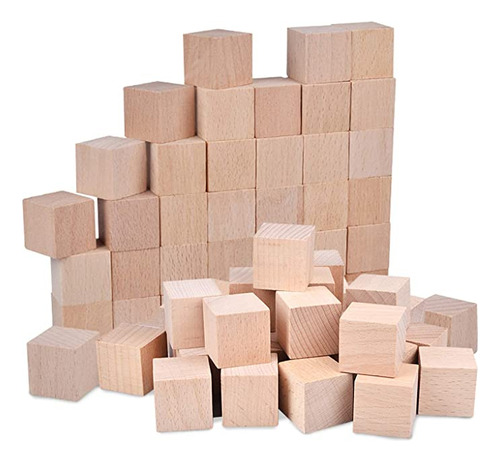 Bloques De Cubo, 200 Unidades De Bloques De Madera Cuadrado.