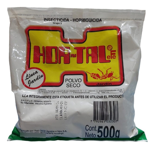 Hormiguicida Hortal 500gr Insecticida Polvo Seco 