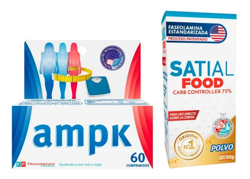 Combo P/ Adelgazar Ampk 60 Comp + Satial Food - Super Oferta