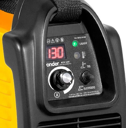 Solda Tig Inversora Riv 136 Bivolt 130 Amp Digital Vonder