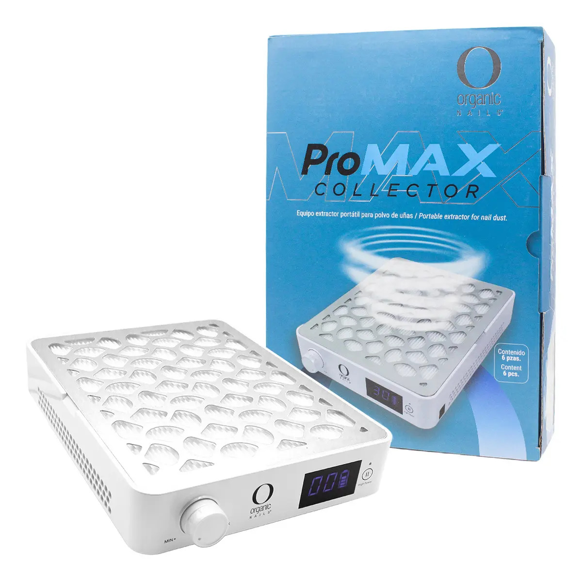 Extractor De Polvo De Uñas Organic Nails Pro-max Collector Metalico