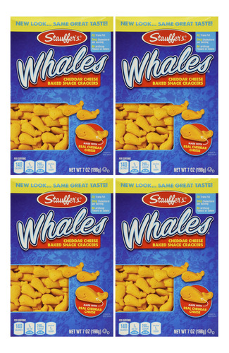 Stauffer's, Whales, Galletas Cheddar Horneadas, Caja De 7 On