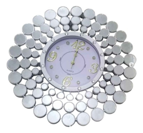 Reloj De Pared 47 Cm Diámetro 2 Colores Dorado Y Blanco.