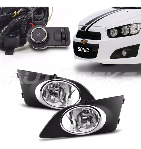 Kit Faros Niebla Chevrolet Sonic 12 13 14 15 16 Aro Cromado