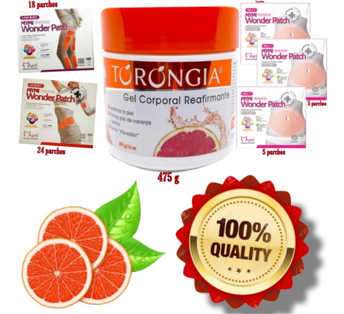 Crema De Toronja Reductora Abdomen Celulitis+wonder Parches