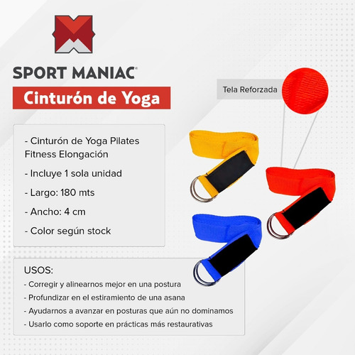 Imagen 9 de 10 de Kit Yoga Pilates Estiramiento Ladrillos Bloques Mat Cinturón