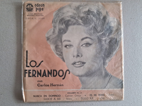 Los Fernandos Con Carlos Hernán* Vinilo Doble 45 Rpm* Odeón 