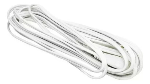 Extension Electrica Clavija Plana Blanca 6 Mts Tech Tools Color Blanco