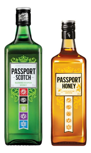 Kit Whisky Passport Scotch 1l + Whisky Passport Honey 670ml