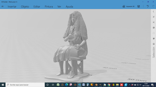 Virgen Maria Para Belen Completo- Arte Plastico