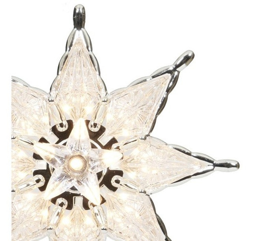 Estrella Mod 3 Para Punta Pino Navidad Plateada
