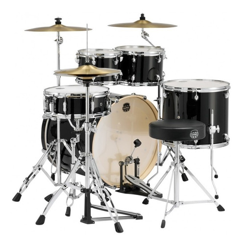 Imagen 2 de 2 de Bateria Mapex Storm Rock 5 Cuerpos Fierros Banqueta