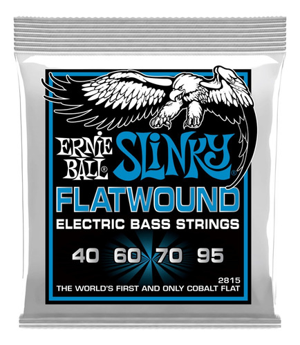 Cuerdas Ernie Ball Bajo Flatwound Cobalt 40-95