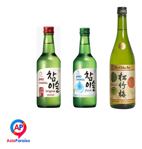 Sake Japonés Y Soju Corea X 2 U - mL a $600