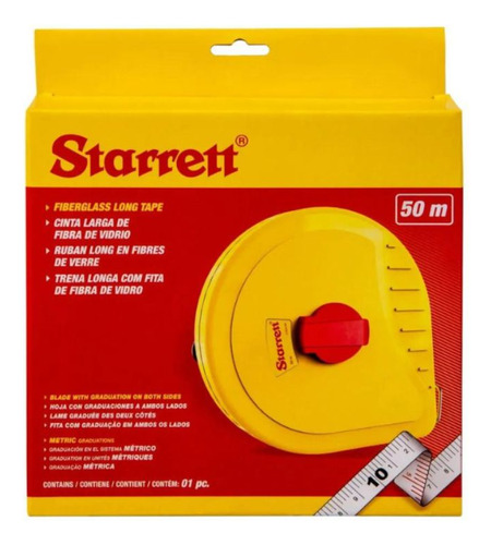 Trena Arco 50m Fechado Fibra De Vidro Starrett Profissional