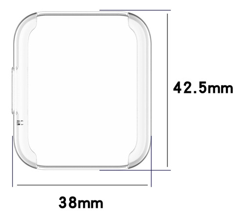 Funda De Tpu Galvanizada Azul Para Xiaomi Redmi Watch 2 Lite