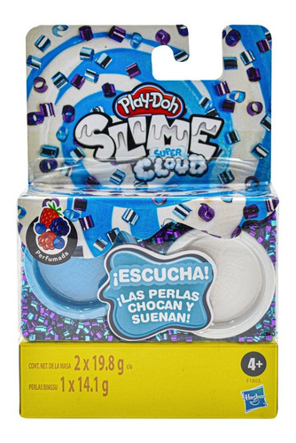 Play Doh Slime Super Cloud Perlas Chocan Y Truenan Hasbro Color Azul/Blanco